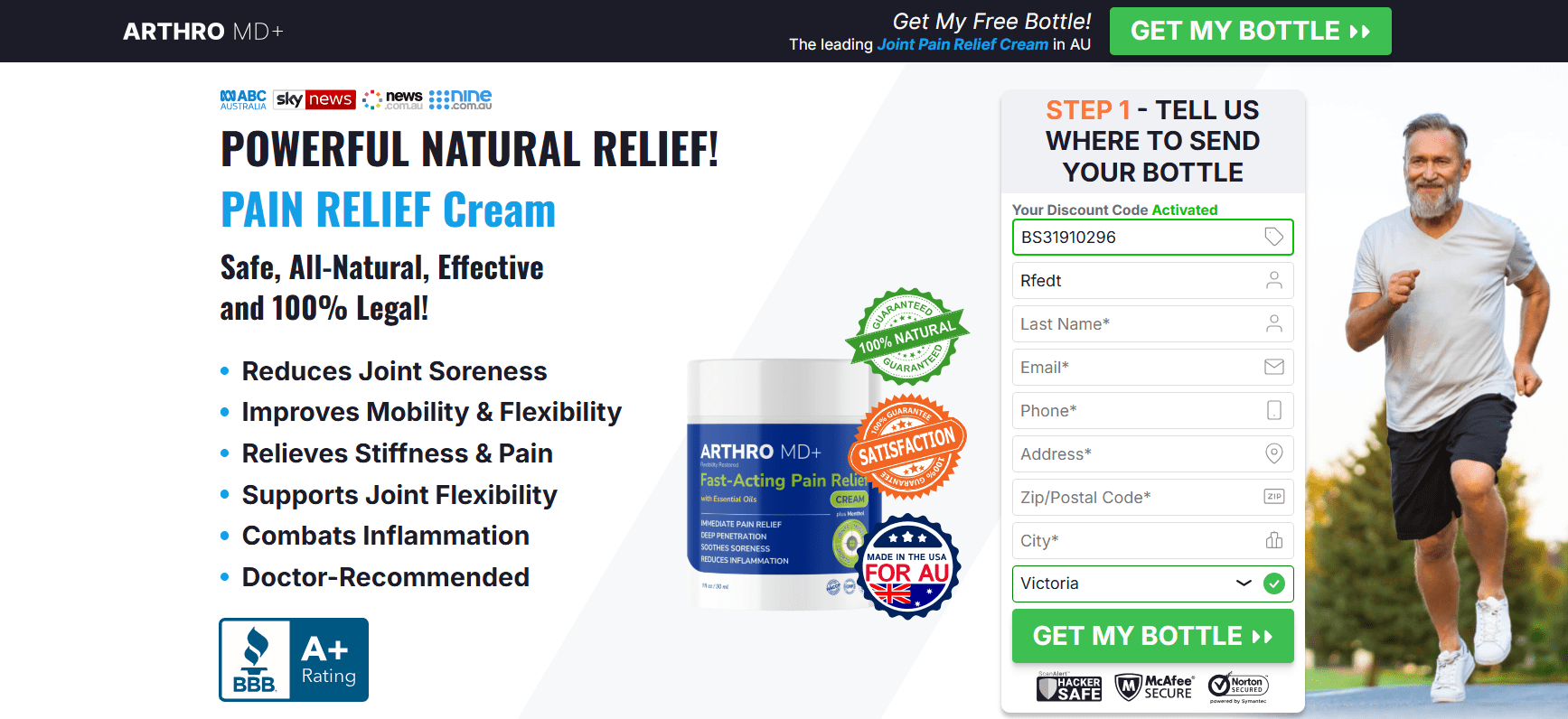 Arthro MD+ Cream Order Page